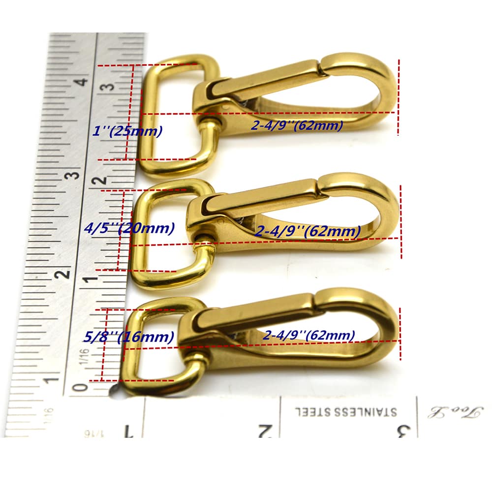 4pcs/set Solid Brass Finishing Snap Claw Clasp for Straps Bags Belting Leathercarft BRA0059 - 图片 3