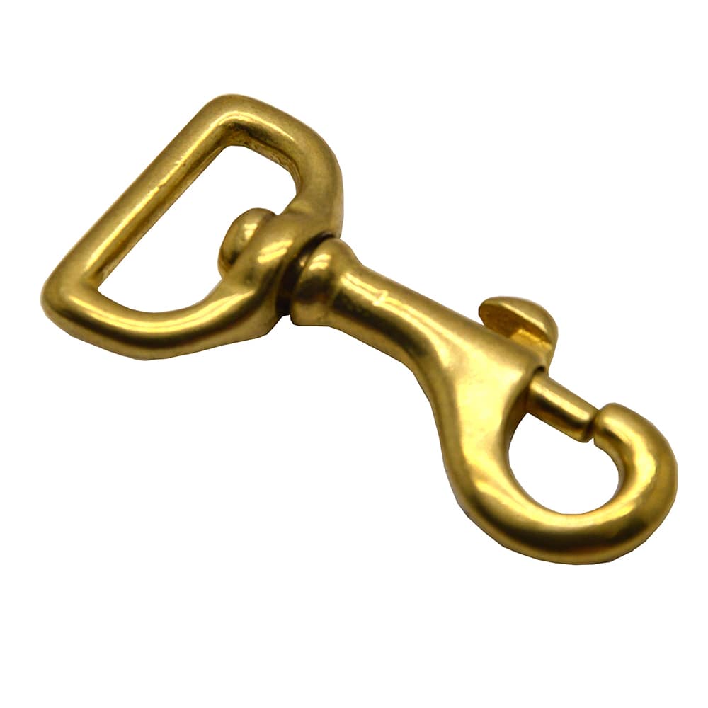 2Pcs/set Heavy Duty Solid Brass Square Eye Swivel Clasp Bolt Snap Hook for Dog Straps Bags Belting Outdoors
